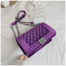Load image into Gallery viewer, Velvet rhombus chain crossbody bag(AB2044)