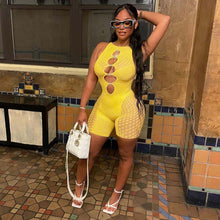 Load image into Gallery viewer, Sexy mesh milk silk stitching jumpsuit(AY1882)