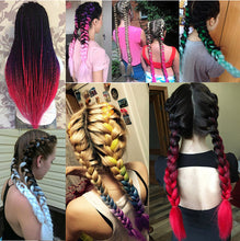 Load image into Gallery viewer, Hot sale gradient color synthetic big braid multi-color dirty braid(AH5053)