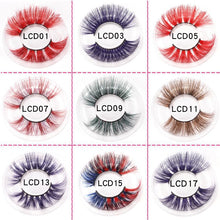Load image into Gallery viewer, Hot selling 25MM colored mink false eyelashes(A11113)