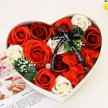 Load image into Gallery viewer, Valentine's Day Christmas Soap Flower Rose Bouquet Heart-shaped Gift Box(AE4087)