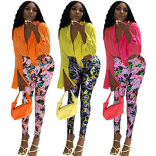 Load image into Gallery viewer, Fashion printed shirt two-piece (AY1589)