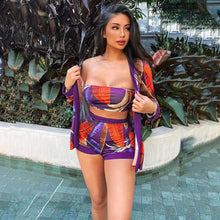 Load image into Gallery viewer, Casual sexy printed three piece set AY2815
