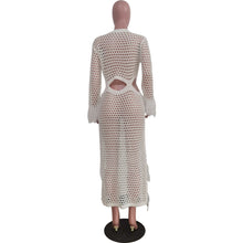 Load image into Gallery viewer, knitted hollow fringed beach dress AY3070
