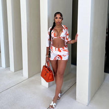Load image into Gallery viewer, printed vacation beach three piece set AY2864
