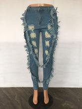 Load image into Gallery viewer, Sexy distressed tassel jeans AY3166
