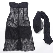 Load image into Gallery viewer, lace wrapped chest jumpsuit paired with skirt AY3355
