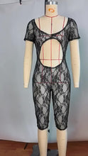 Load image into Gallery viewer, Sexy lace large U-neck exposed navel jumpsuit AY3366
