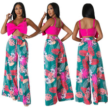 Load image into Gallery viewer, Fashion casual pattern printed wide leg pants AY2942
