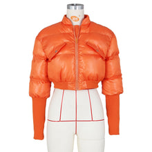 Load image into Gallery viewer, Fashion cotton suit standing collar short jacket( AY3237
