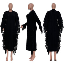 Load image into Gallery viewer, Fashion tassel knit dress（No belt）AY3216
