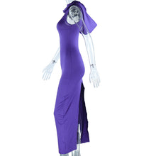 Load image into Gallery viewer, Solid color hooded dress AY3016
