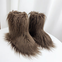 Load image into Gallery viewer, Fashion plush mid length boots  HPSD292
