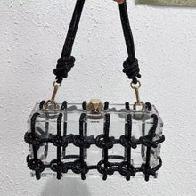 Load image into Gallery viewer, Shiny rhinestone woven transparent acrylic underarm bag AB2122
