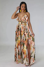 Load image into Gallery viewer, Printed drawstring long dress AY2931
