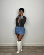 Load image into Gallery viewer, Fashion shirt denim skirt set AY3186
