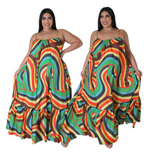 Load image into Gallery viewer, Printed casual floor long Dress AY3006
