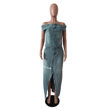 Load image into Gallery viewer, Hot selling retro denim skirt set AY3114

