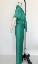 Load image into Gallery viewer, Fashion pleated shirt wide leg pants set AY3178

