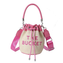 Load image into Gallery viewer, Fashion straw woven bucket bag（AB2117
