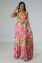 Load image into Gallery viewer, Printed drawstring long dress AY2931

