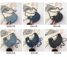 Load image into Gallery viewer, Fashion chain denim crossbody bag AB2141
