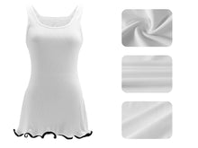 Load image into Gallery viewer, Sleeveless Wavy Hem Fitted Tank Dress
