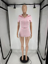 Load image into Gallery viewer, Sports casual short-sleeved shorts hot girl two-piece suit
