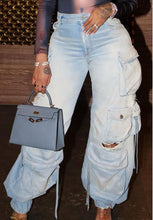 Load image into Gallery viewer, Fashion pocket denim pants AY3013
