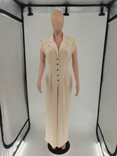 Load image into Gallery viewer, Short sleeved standing collar wide leg jumpsuit AY2895
