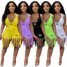 Load image into Gallery viewer, Tassel shorts two-piece set AY2872
