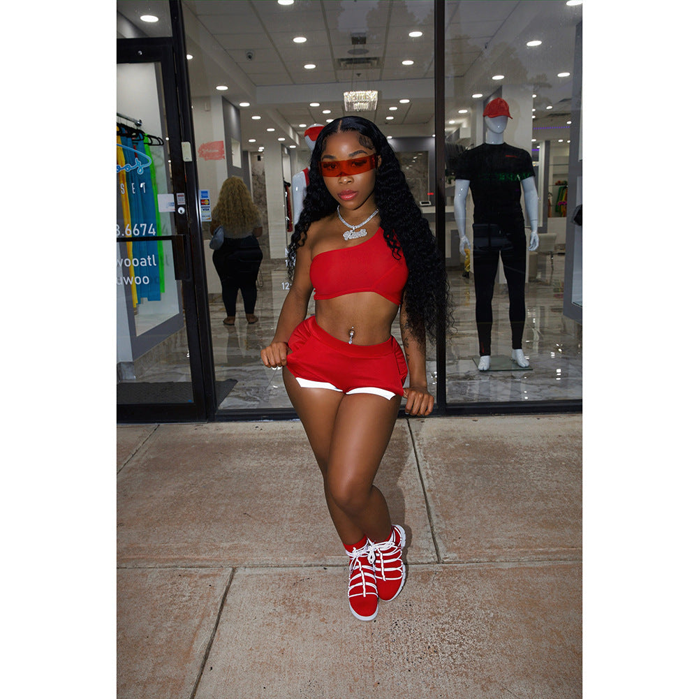 Solid color sexy casual sports set AY2882