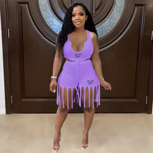 Load image into Gallery viewer, Tassel shorts two-piece set AY2872

