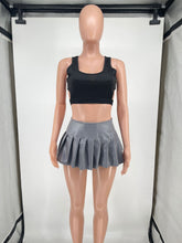 Load image into Gallery viewer, cute PU mini pleated short skirt AY2880
