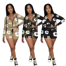 Load image into Gallery viewer, Fashion printed hooded set AY3350
