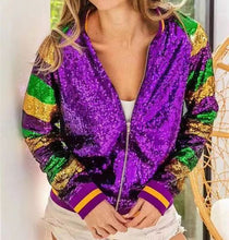 Load image into Gallery viewer, Sequin baseball jacket AY3334
