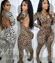 Load image into Gallery viewer, Sexy backless leopard print jumpsuit AY3344
