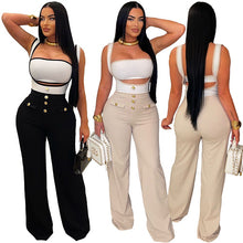 Load image into Gallery viewer, Fashion casual suspender bra set jumpsuit AY3425
