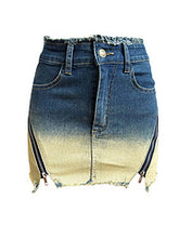 Load image into Gallery viewer, Sexy spicy girl zippered high waisted jeans skirt AY3484
