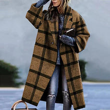 Load image into Gallery viewer, Printed woolen long coat AY3266
