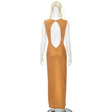 Load image into Gallery viewer, Design sense hooded long dress nightclub evening dress AY3356
