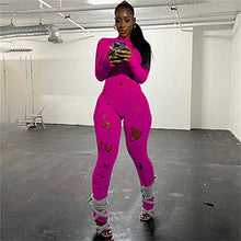 Load image into Gallery viewer, Fashionable knitted hollow out jumpsuit（AY3292
