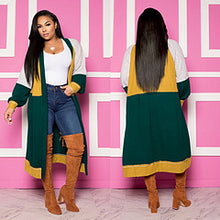 Load image into Gallery viewer, Fashion simple splicing long cardigan AY3295
