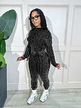 Load image into Gallery viewer, Diamond Fried Dough Twists pullover sweater set AY3298
