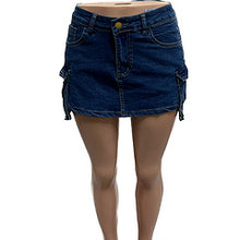 Load image into Gallery viewer, Denim hip-covering culottes AY3093
