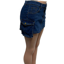 Load image into Gallery viewer, Denim hip-covering culottes AY3093
