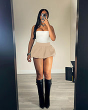 Load image into Gallery viewer, Bubble skirt solid color elastic waist miniskirt AY3488
