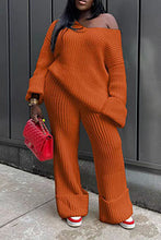 Load image into Gallery viewer, Solid color knitted suit AY3338
