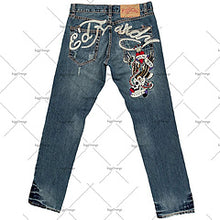 Load image into Gallery viewer, Printed hip-hop straight leg retro loose leg jeans AY3449
