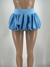 Load image into Gallery viewer, Bubble skirt solid color elastic waist miniskirt AY3488
